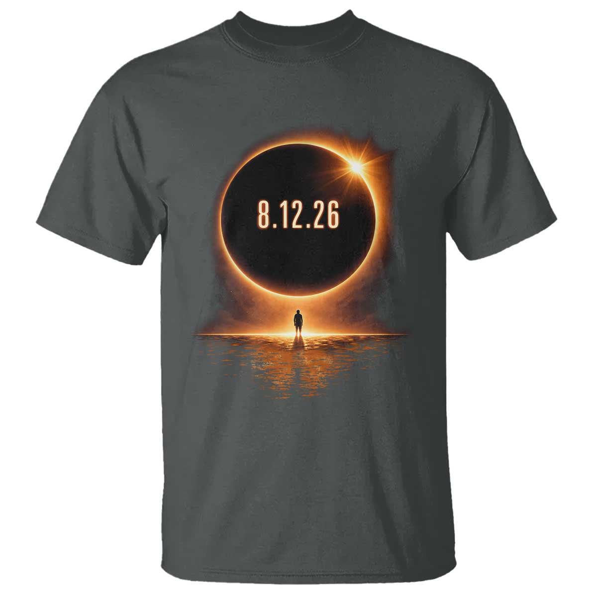 Total Solar Eclipse 2026 T Shirt August 12th Totality Gift TS10 Dark Heather Print Your Wear