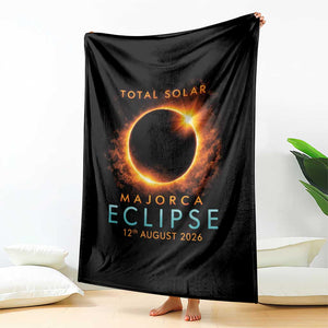 Total Solar Eclipse Throw Blanket 12th August 2026 Majorca Totality TS10 Print Your Wear