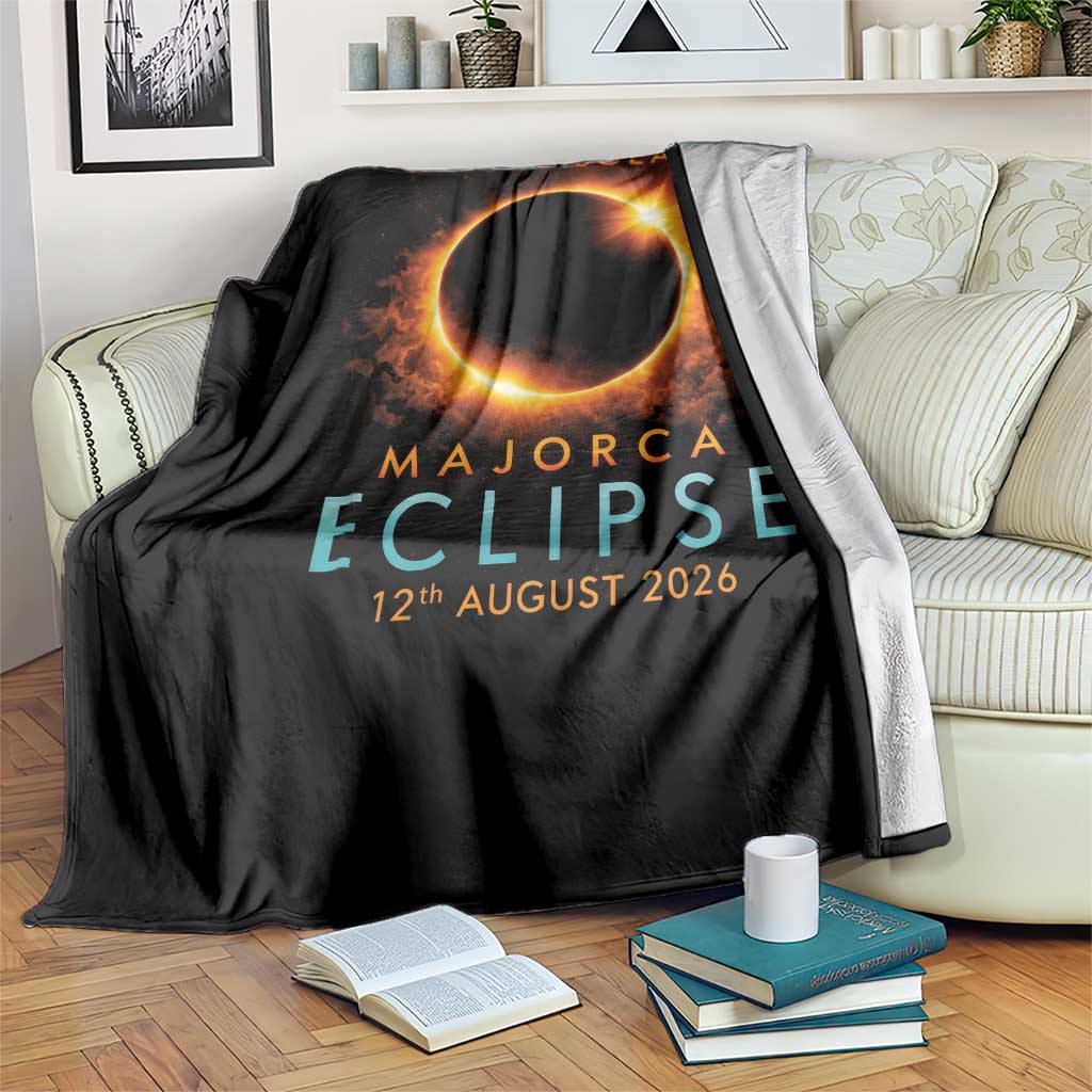 Total Solar Eclipse Throw Blanket 12th August 2026 Majorca Totality TS10 Print Your Wear