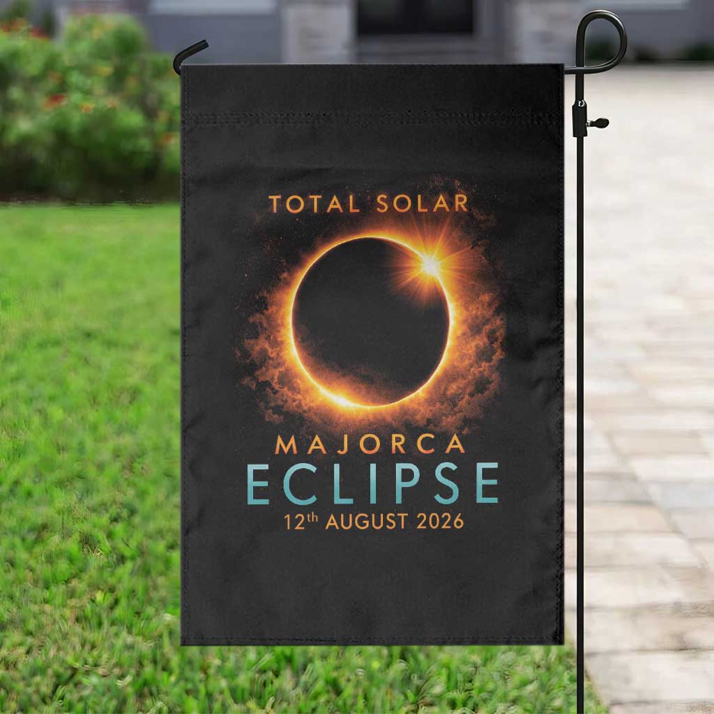Total Solar Eclipse Garden Flag 12th August 2026 Majorca Totality TS10 Print Your Wear