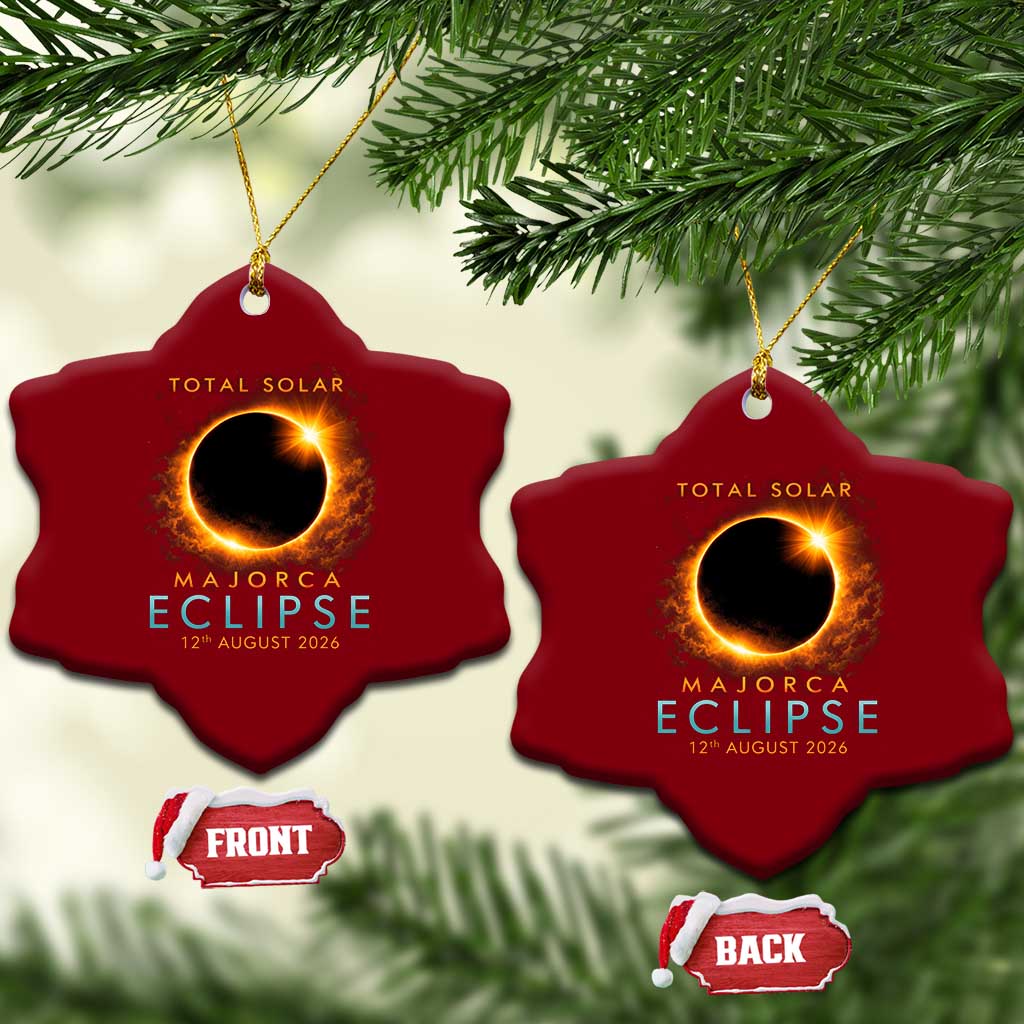 Total Solar Eclipse Ceramic Ornament 12th August 2026 Majorca Totality TS10 Print Your Wear