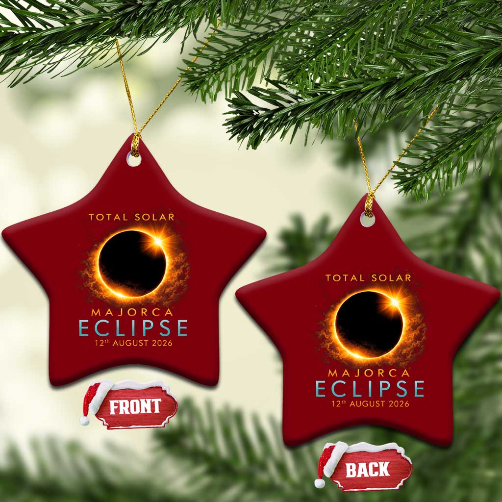 Total Solar Eclipse Ceramic Ornament 12th August 2026 Majorca Totality TS10 Print Your Wear