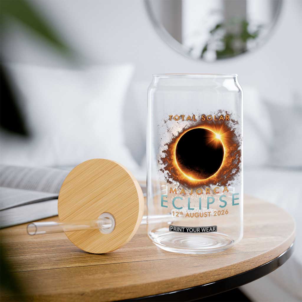 Total Solar Eclipse Glass Can 12th August 2026 Majorca Totality TS10 Print Your Wear