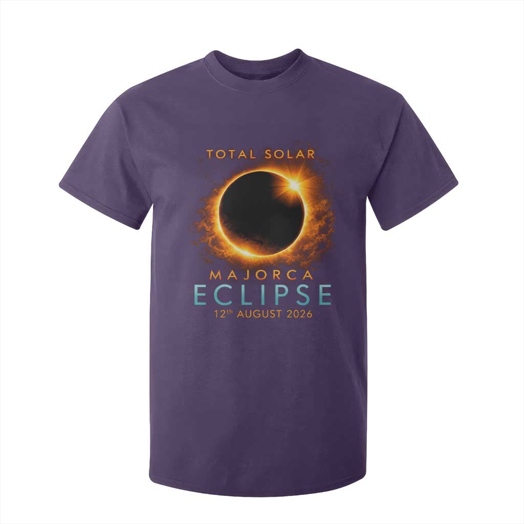 Total Solar Eclipse T Shirt For Kid 12th August 2026 Majorca Totality TS10 Purple Print Your Wear