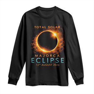 Total Solar Eclipse Long Sleeve Shirt 12th August 2026 Majorca Totality TS10 Black Print Your Wear
