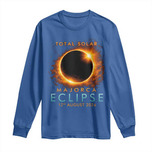 Total Solar Eclipse Long Sleeve Shirt 12th August 2026 Majorca Totality TS10 Royal Blue Print Your Wear