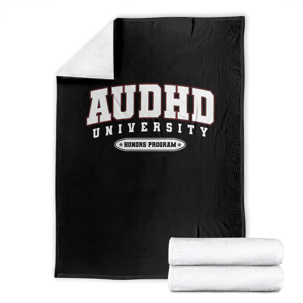 AUDHD Throw Blanket Neurodivergent ADHD Autism Awareness Neurotypical Gift TS10 Black Print Your Wear