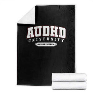 AUDHD Throw Blanket Neurodivergent ADHD Autism Awareness Neurotypical Gift TS10 Black Print Your Wear