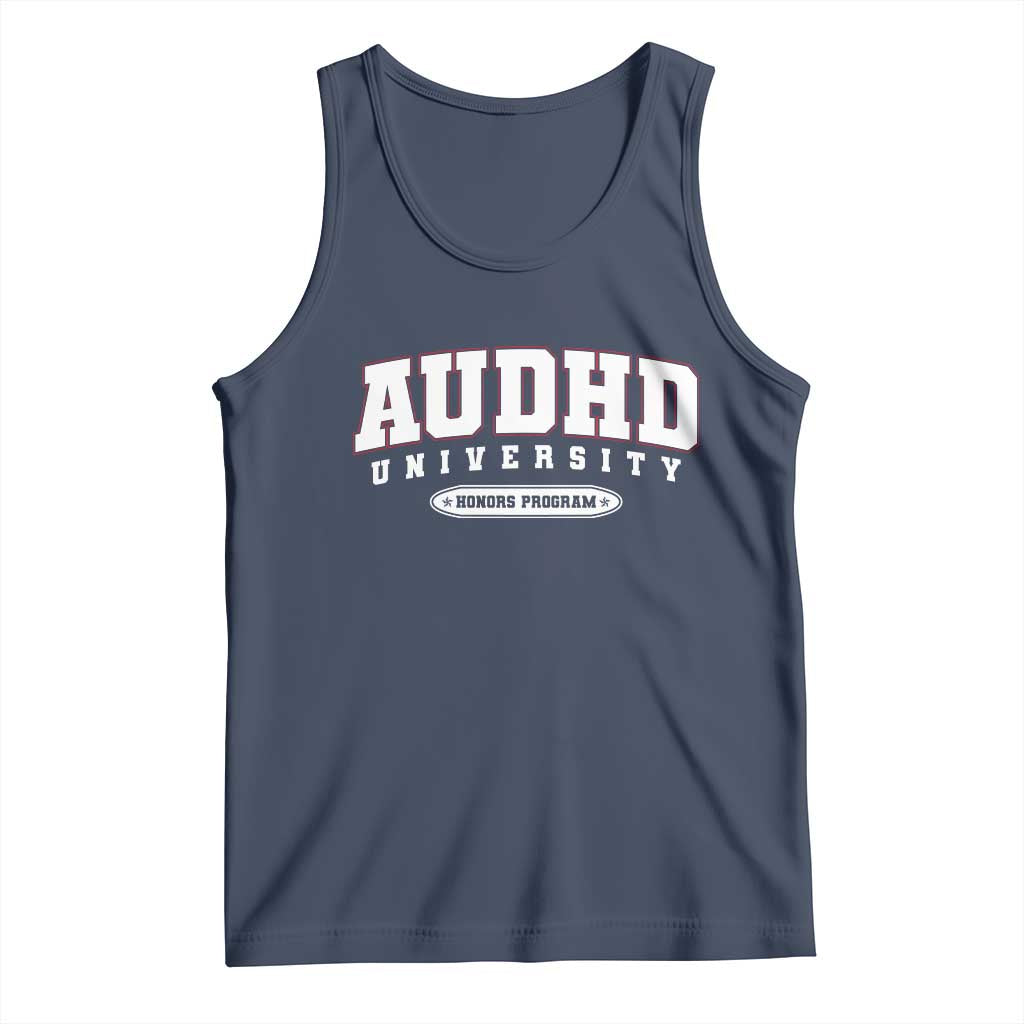 AUDHD Tank Top Neurodivergent ADHD Autism Awareness Neurotypical Gift TS10 Navy Print Your Wear