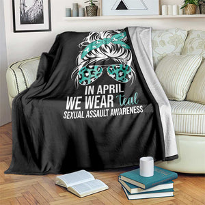 Sexual Assault Awareness Throw Blanket In April We Wear Teal Women TS10 Print Your Wear