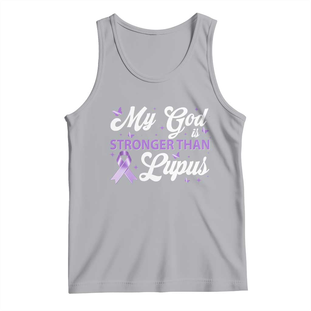 My God Is Bigger Than Lupus Tank Top Purple Ribbon TS10 Athletic Heather Print Your Wear