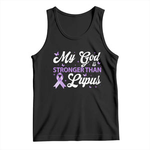 My God Is Bigger Than Lupus Tank Top Purple Ribbon TS10 Black Print Your Wear