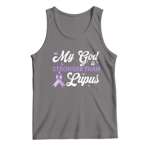 My God Is Bigger Than Lupus Tank Top Purple Ribbon TS10 Deep Heather Print Your Wear