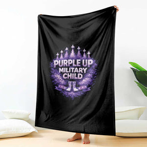 Purple Up Military Child Throw Blanket Proud Military Kid TS10 Print Your Wear
