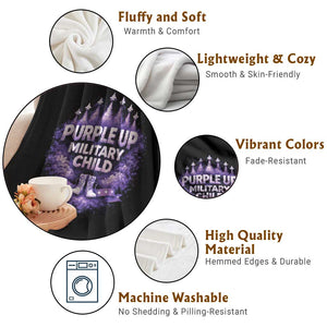 Purple Up Military Child Throw Blanket Proud Military Kid TS10 Print Your Wear