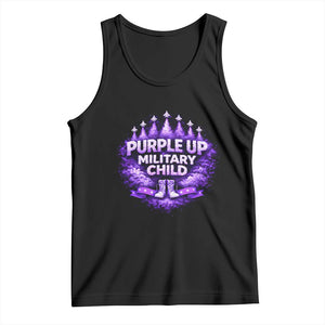 Purple Up Military Child Tank Top Proud Military Kid TS10 Black Print Your Wear