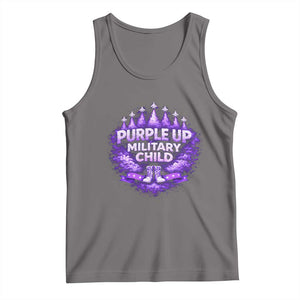 Purple Up Military Child Tank Top Proud Military Kid TS10 Deep Heather Print Your Wear
