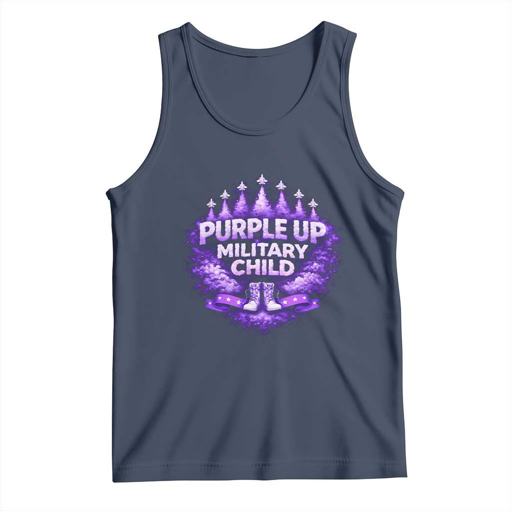 Purple Up Military Child Tank Top Proud Military Kid TS10 Navy Print Your Wear