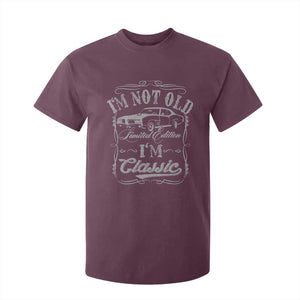 Funny Classic Car Guy T Shirt For Kid Vintage I'm Not Old I'm Classic TS10 Maroon Print Your Wear