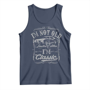 Funny Classic Car Guy Tank Top Vintage I'm Not Old I'm Classic TS10 Navy Print Your Wear