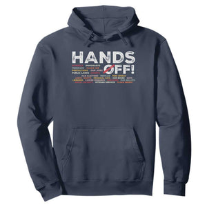 Hands Off Hoodie Social Security And Medicare Protest TS10 Navy Print Your Wear