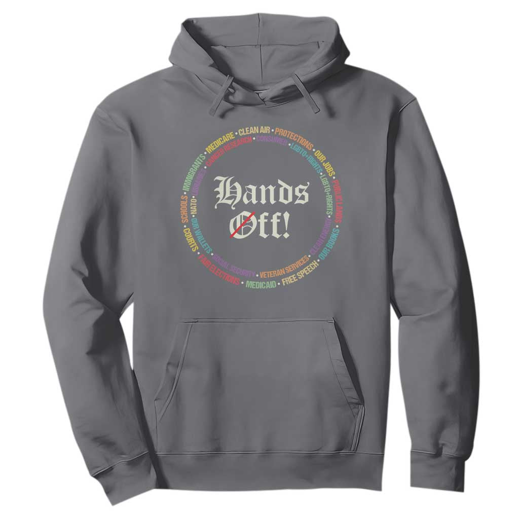 Hands Off Hoodie Human Rights Social Security And Medicare Protest TS10 Charcoal Print Your Wear