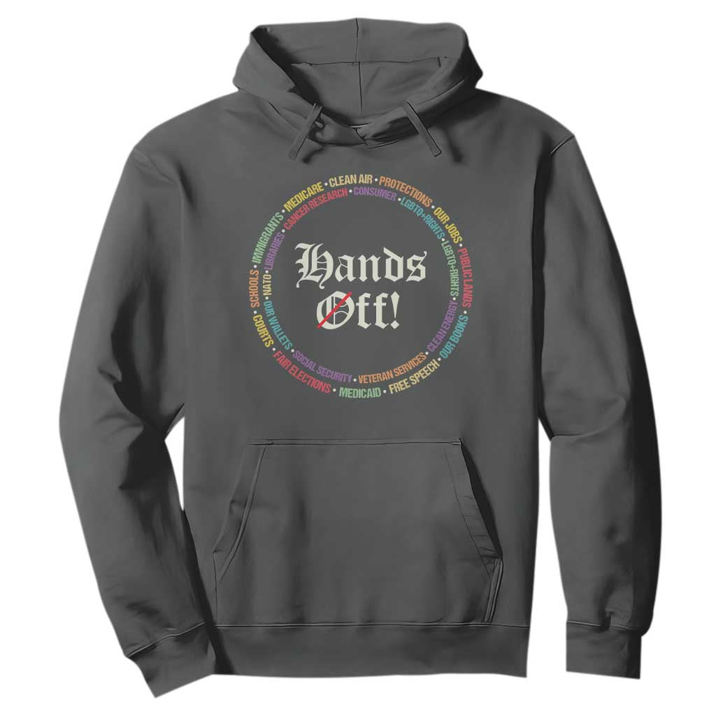Hands Off Hoodie Human Rights Social Security And Medicare Protest TS10 Dark Heather Print Your Wear