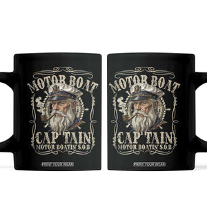 Motor Boat Captain Coffee Mug Funny Pontoon Boating Motor Boatin Lake TS10 Black Print Your Wear