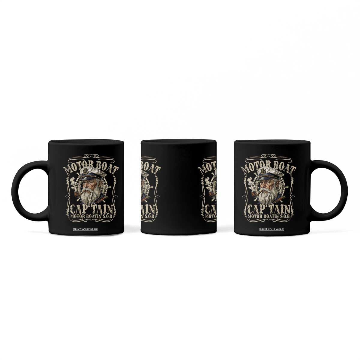 Motor Boat Captain Coffee Mug Funny Pontoon Boating Motor Boatin Lake TS10 Print Your Wear