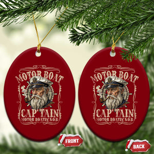 Motor Boat Captain Ceramic Ornament Funny Pontoon Boating Motor Boatin Lake TS10 Print Your Wear