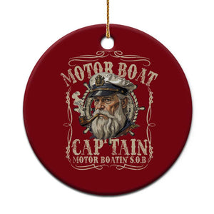Motor Boat Captain Ceramic Ornament Funny Pontoon Boating Motor Boatin Lake TS10 1pc Red Print Your Wear