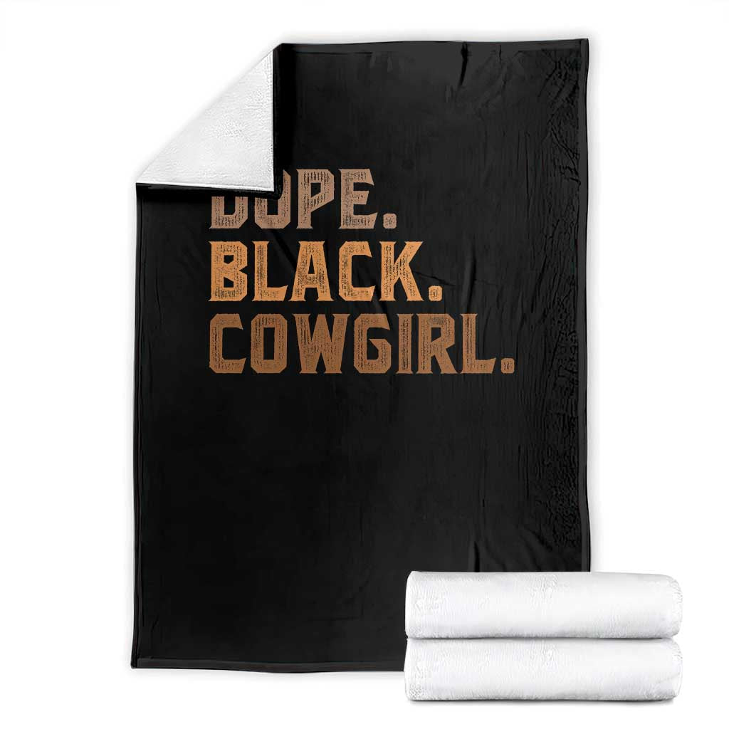 Dope Black Cowgirl Throw Blanket Black History Month African American TS10 Black Print Your Wear
