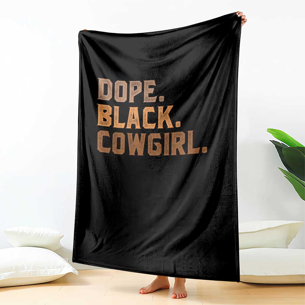 Dope Black Cowgirl Throw Blanket Black History Month African American TS10 Print Your Wear