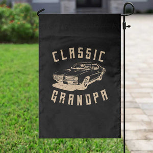 Funny Grandpa Classic Car Graphic Garden Flag TS10 Print Your Wear