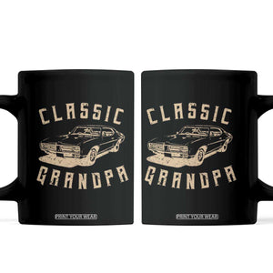 Funny Grandpa Classic Car Graphic Coffee Mug TS10 Black Print Your Wear
