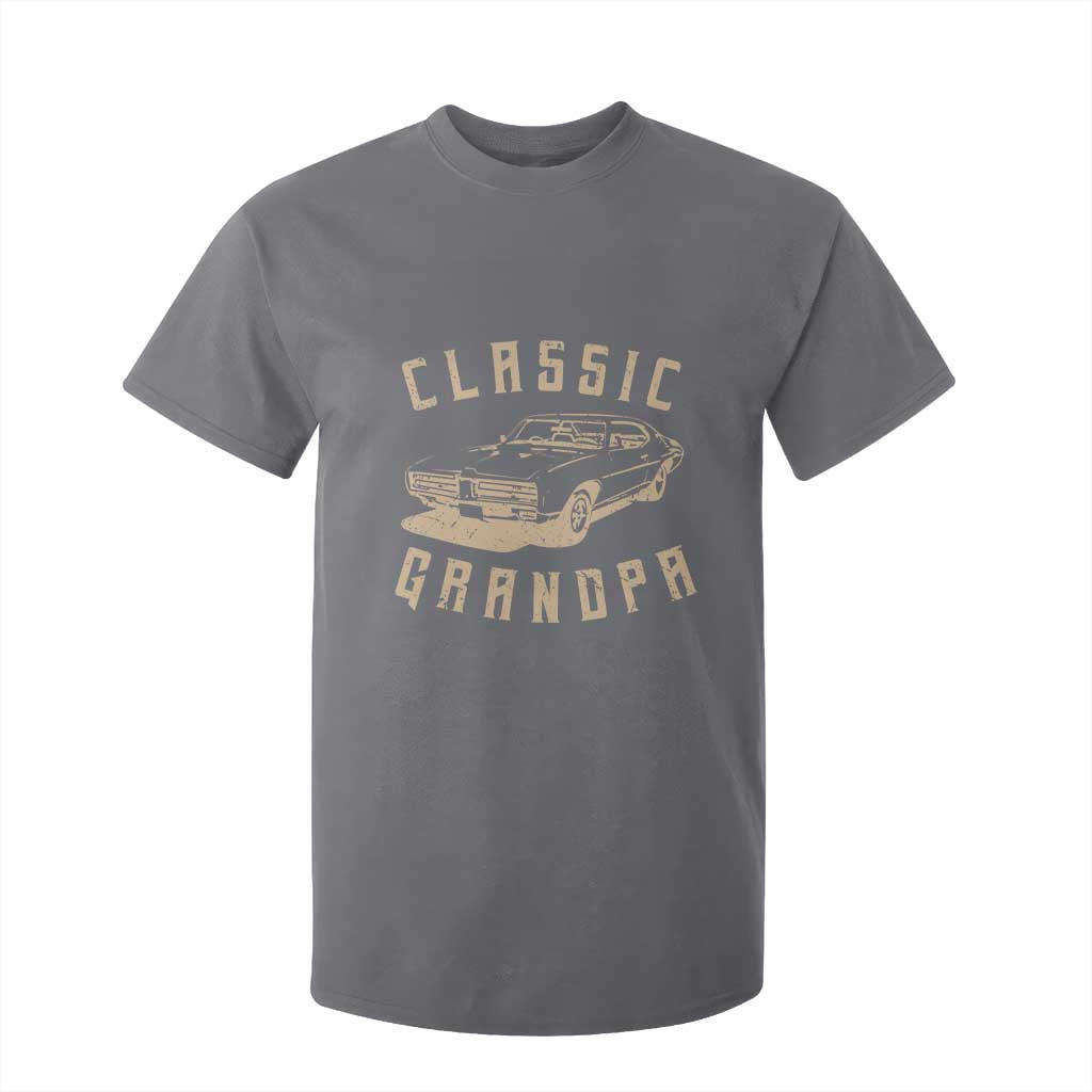 Funny Grandpa Classic Car Graphic T Shirt For Kid TS10 Charcoal Print Your Wear