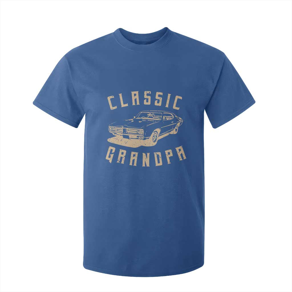 Funny Grandpa Classic Car Graphic T Shirt For Kid TS10 Royal Blue Print Your Wear