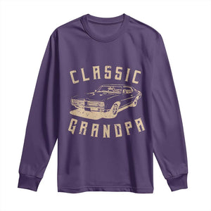 Funny Grandpa Classic Car Graphic Long Sleeve Shirt TS10 Purple Print Your Wear