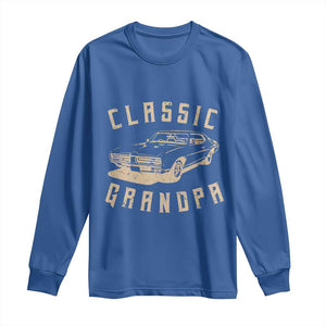 Funny Grandpa Classic Car Graphic Long Sleeve Shirt TS10 Royal Blue Print Your Wear