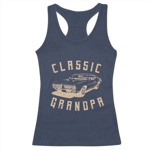 Funny Grandpa Classic Car Graphic Racerback Tank Top TS10 Navy Print Your Wear