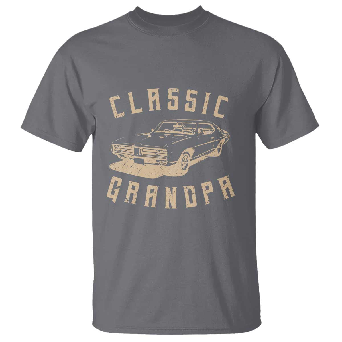 Funny Grandpa Classic Car Graphic T Shirt TS10 Charcoal Print Your Wear