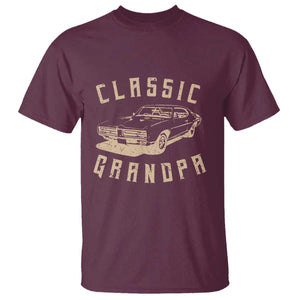 Funny Grandpa Classic Car Graphic T Shirt TS10 Maroon Print Your Wear