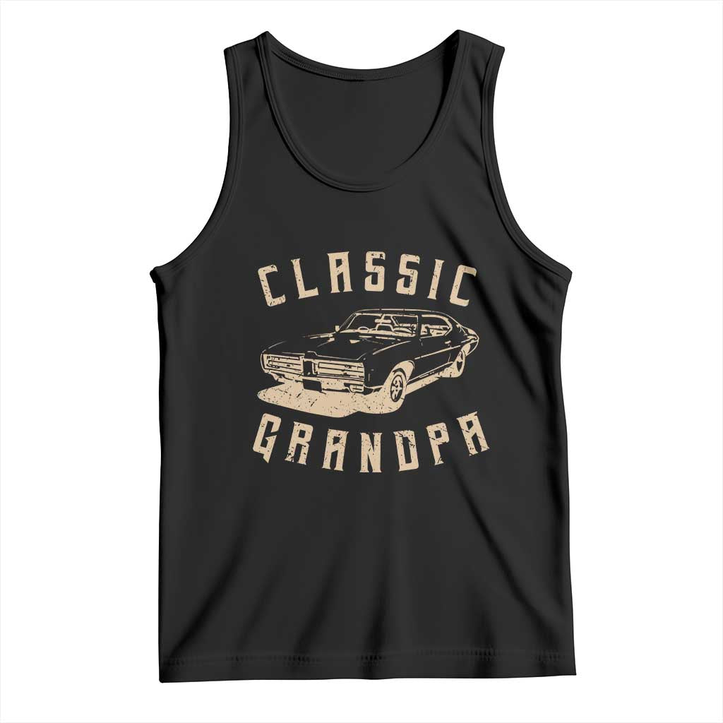 Funny Grandpa Classic Car Graphic Tank Top TS10 Black Print Your Wear