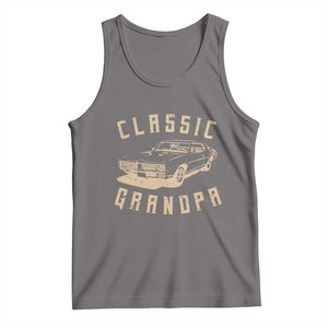Funny Grandpa Classic Car Graphic Tank Top TS10 Deep Heather Print Your Wear