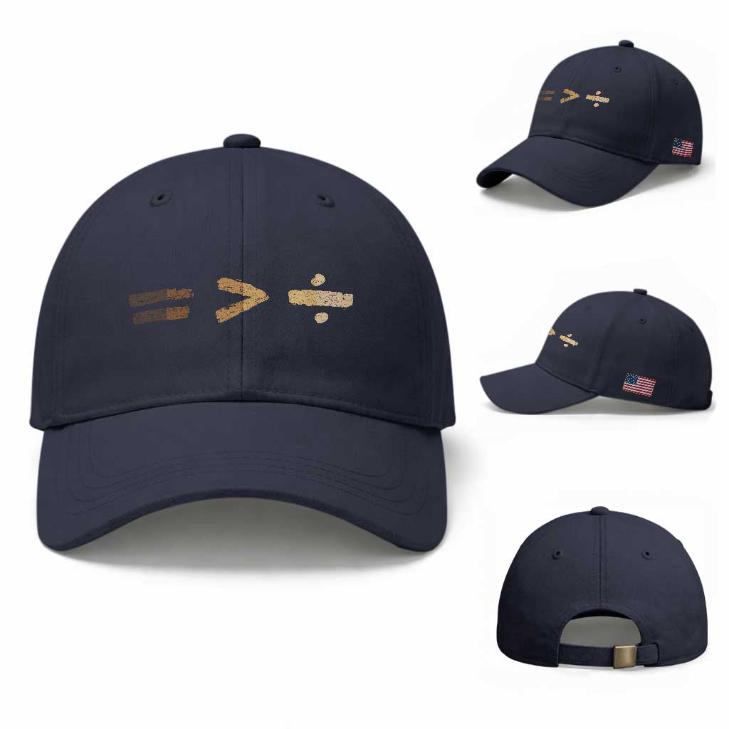 Equality Is Better than Division Baseball Cap Equal Rights Math Symbol TS10 Baseball Cap Universal Fit Navy Print Your Wear
