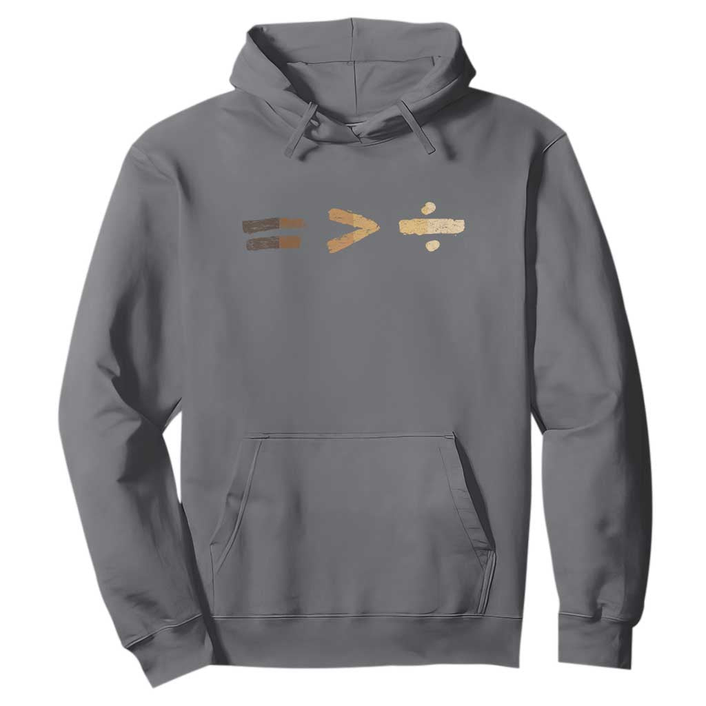 Equality Is Better than Division Hoodie Equal Rights Math Symbol TS10 Charcoal Print Your Wear