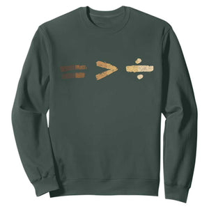 Equality Is Better than Division Sweatshirt Equal Rights Math Symbol TS10 Dark Forest Green Print Your Wear