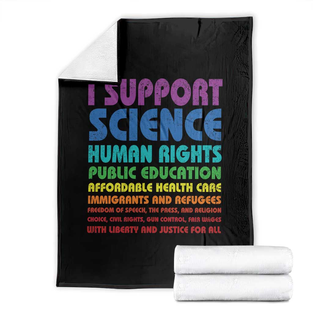 I Support Progressive Liberal Democratic Causes Protest Throw Blanket TS10 Black Print Your Wear