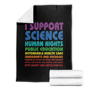 I Support Progressive Liberal Democratic Causes Protest Throw Blanket TS10 Black Print Your Wear