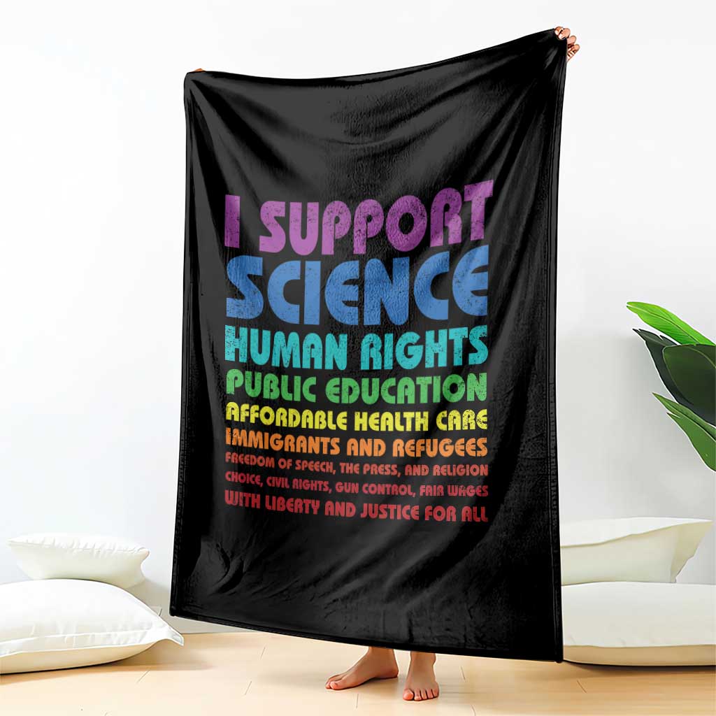 I Support Progressive Liberal Democratic Causes Protest Throw Blanket TS10 Print Your Wear